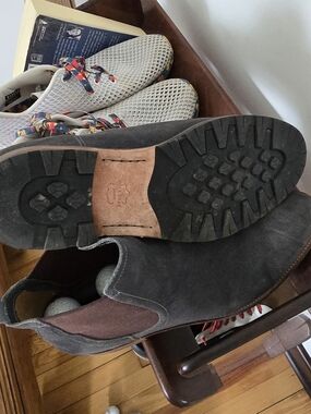 Cole Haan Men's Suede Chelsea Boots in Dark Brown and Black